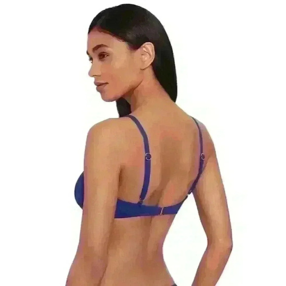 NEW! Lauren Ralph Lauren Women's 14 Beach Club Solid Swim Bikini Top & Bottoms - Picture 2 of 7